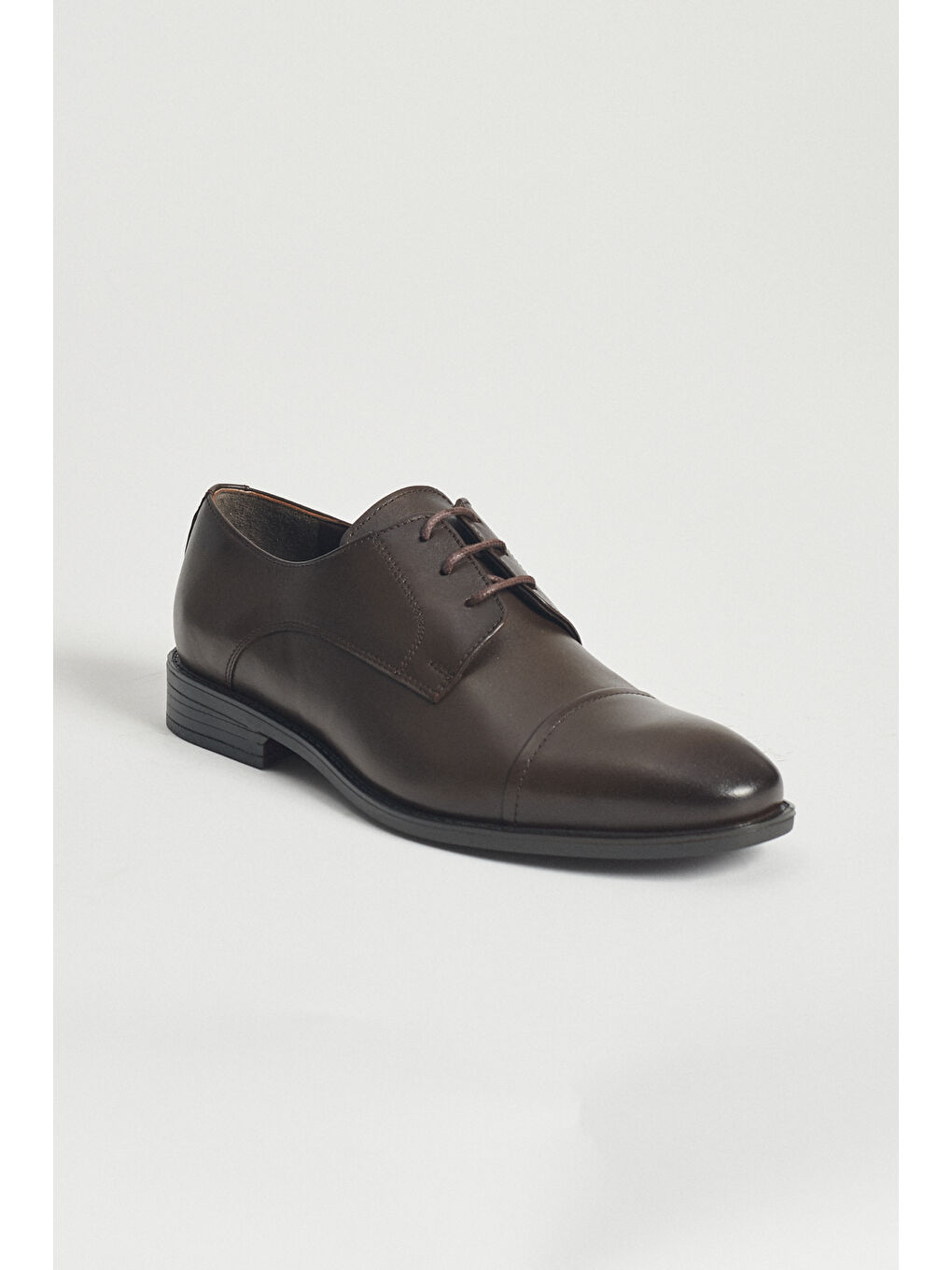 Erkek Kahverengi %100 Deri Klasik Ayakkabı-1