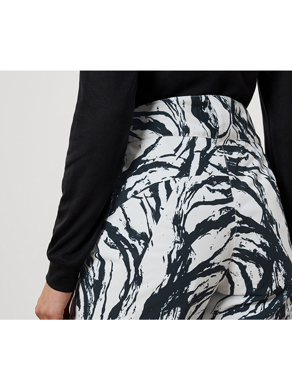 Siyah Kadın Kayak Pantolonu, T.Baskılı-2