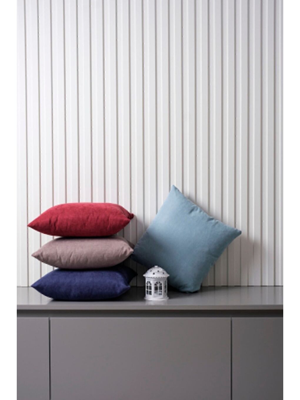 Panoroma Süet Dokulu Düz Punch (Panç) İçin Uygun Bordo 45X45 Dekoratif Kırlent Kılıfı-4