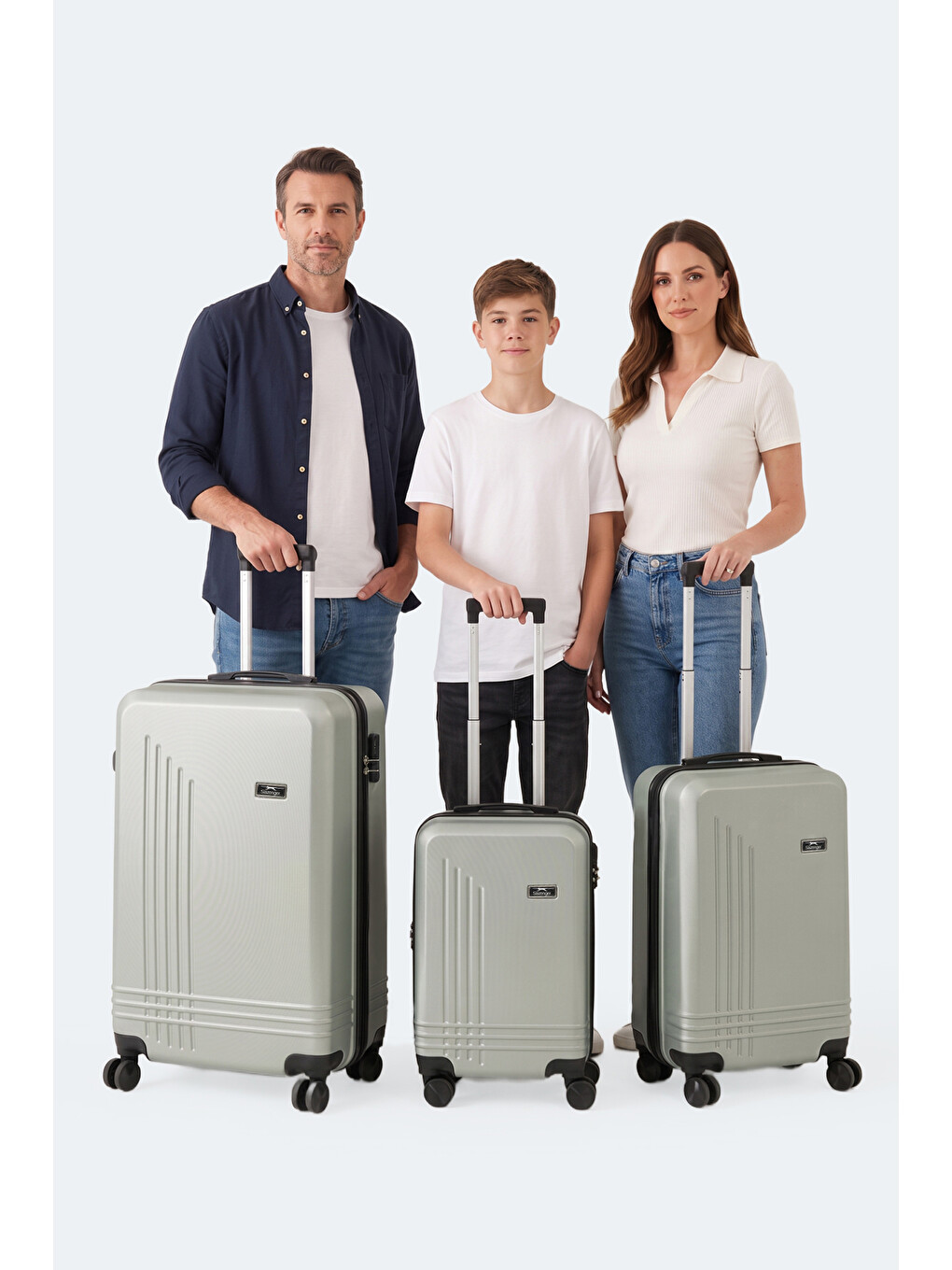 Unıon 3 Lü Set Unisex Yeşil Valiz-2