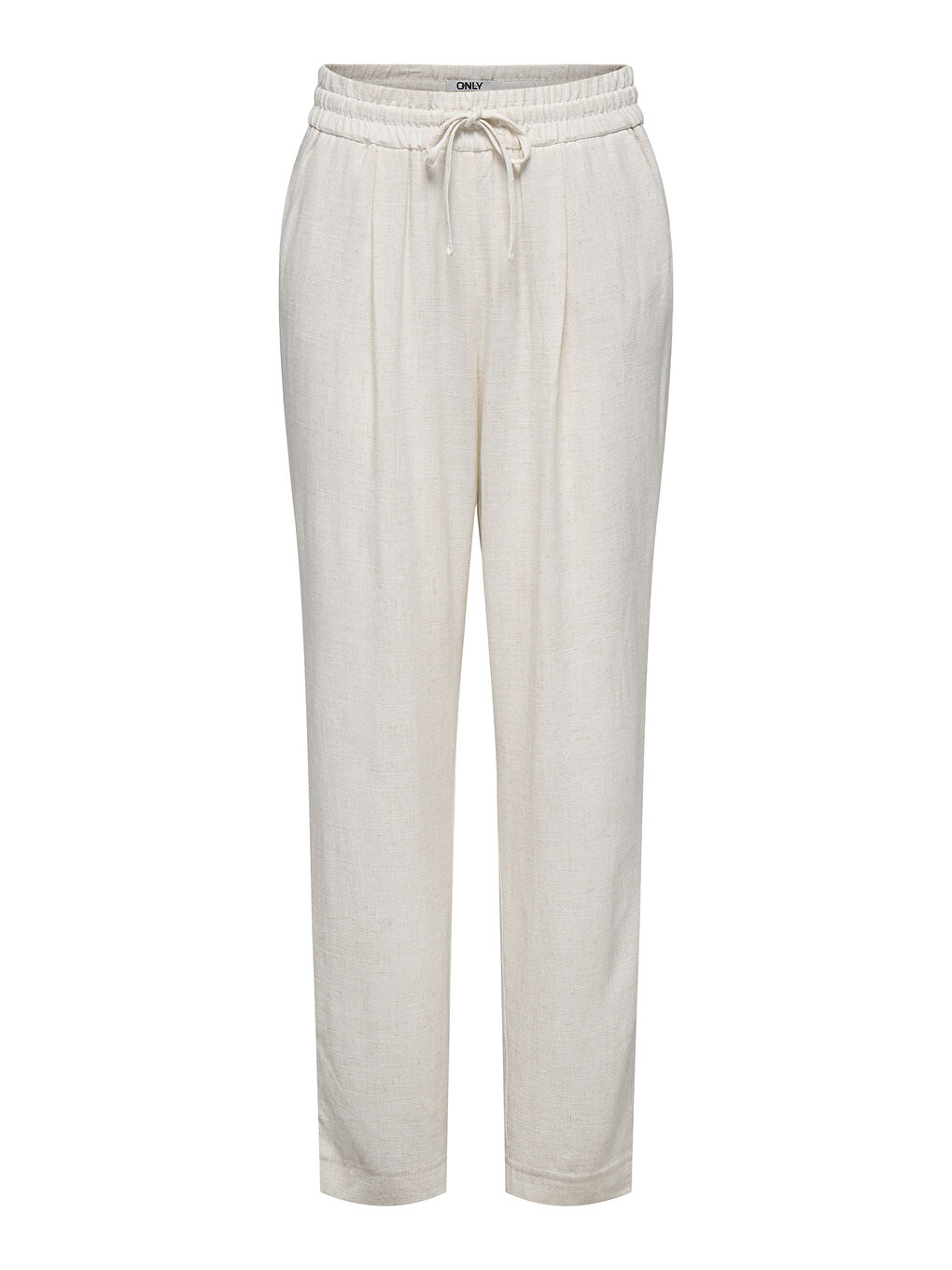 Bej Onlsiesta Keten Karışımlı Regular Fit Düz Paça Kadın Pantolon 15348124