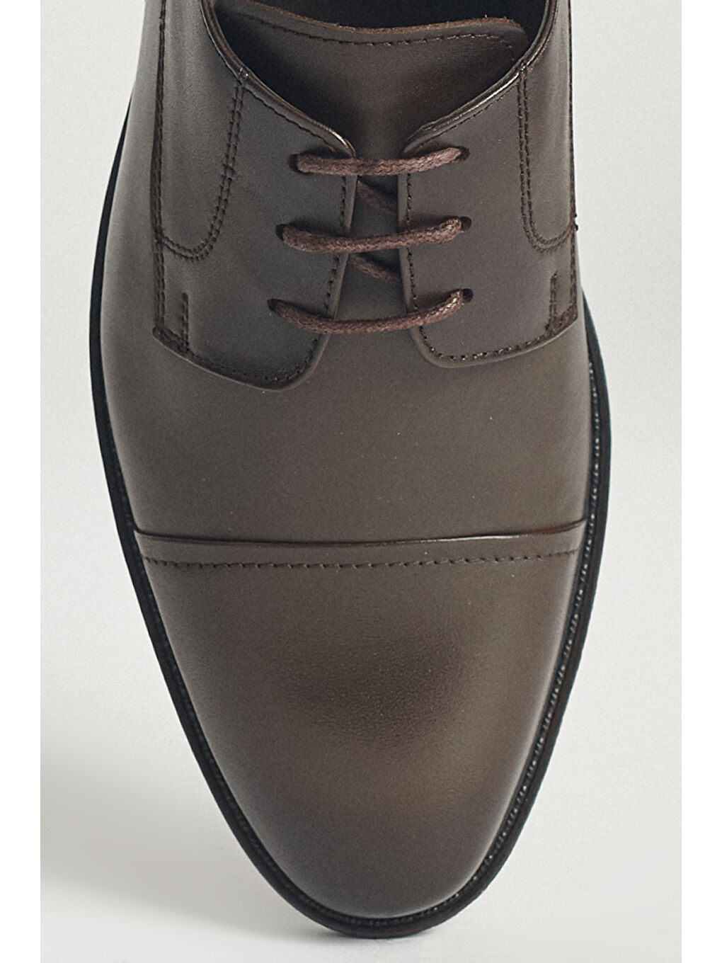 Erkek Kahverengi %100 Deri Klasik Ayakkabı-2