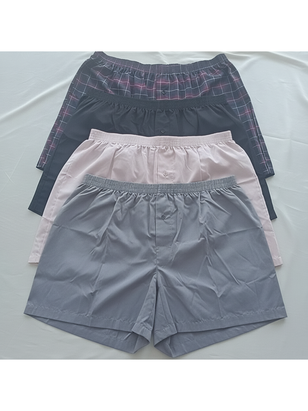 Erkek 6'lı Paket Karışık Renk Dokuma Kumaş Boxer 0072-0018 0071-no:7 Bb2650-6