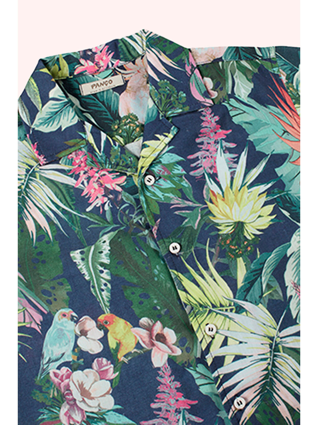 Erkek Bebek Desenli Lacivert Gömlek-1