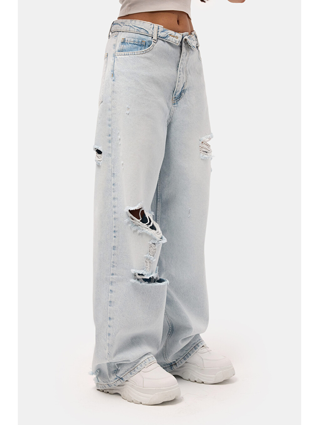 Mavi Kadın Ice 12s6-100 Straight Fit Kemer Detaylı Özel Tasarım Denim Jean-3