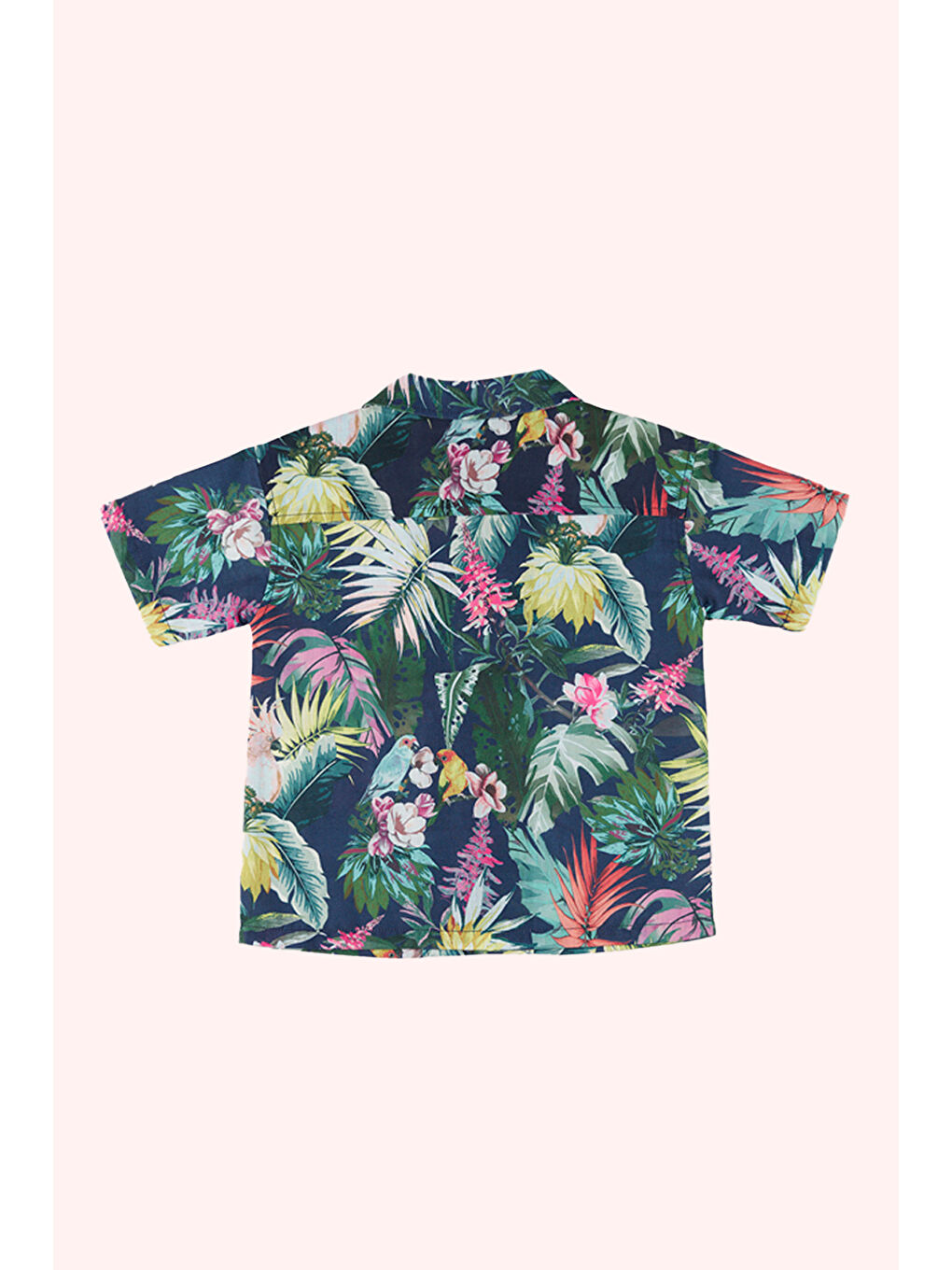 Erkek Bebek Desenli Lacivert Gömlek-2