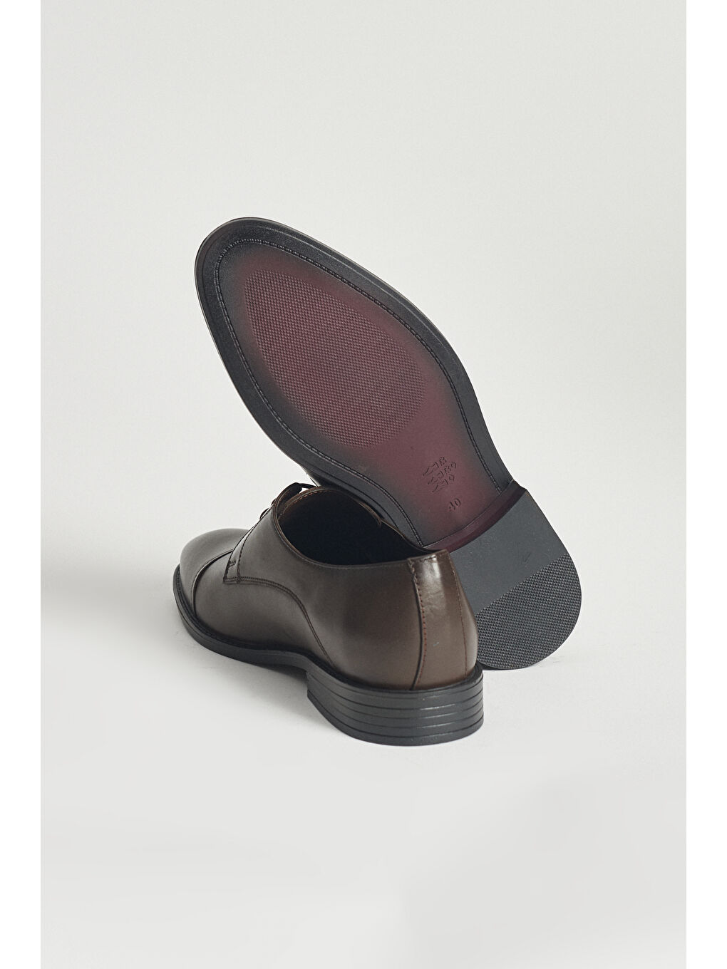 Erkek Kahverengi %100 Deri Klasik Ayakkabı-3