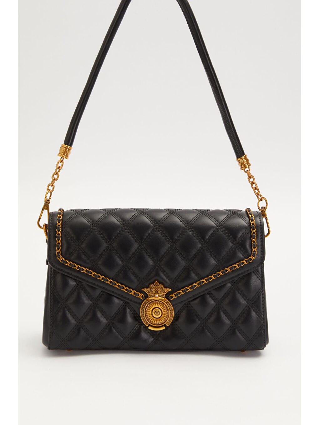 Premium Çift Bölmeli Çift Askılı Sert Deri Çanta 930663 Siyah