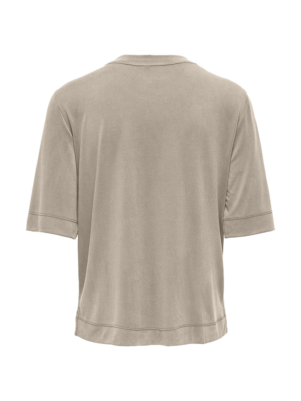 Bej Onlhannah Relaxed Fit Bisiklet Yaka Kadın T Shirt 15348760-1