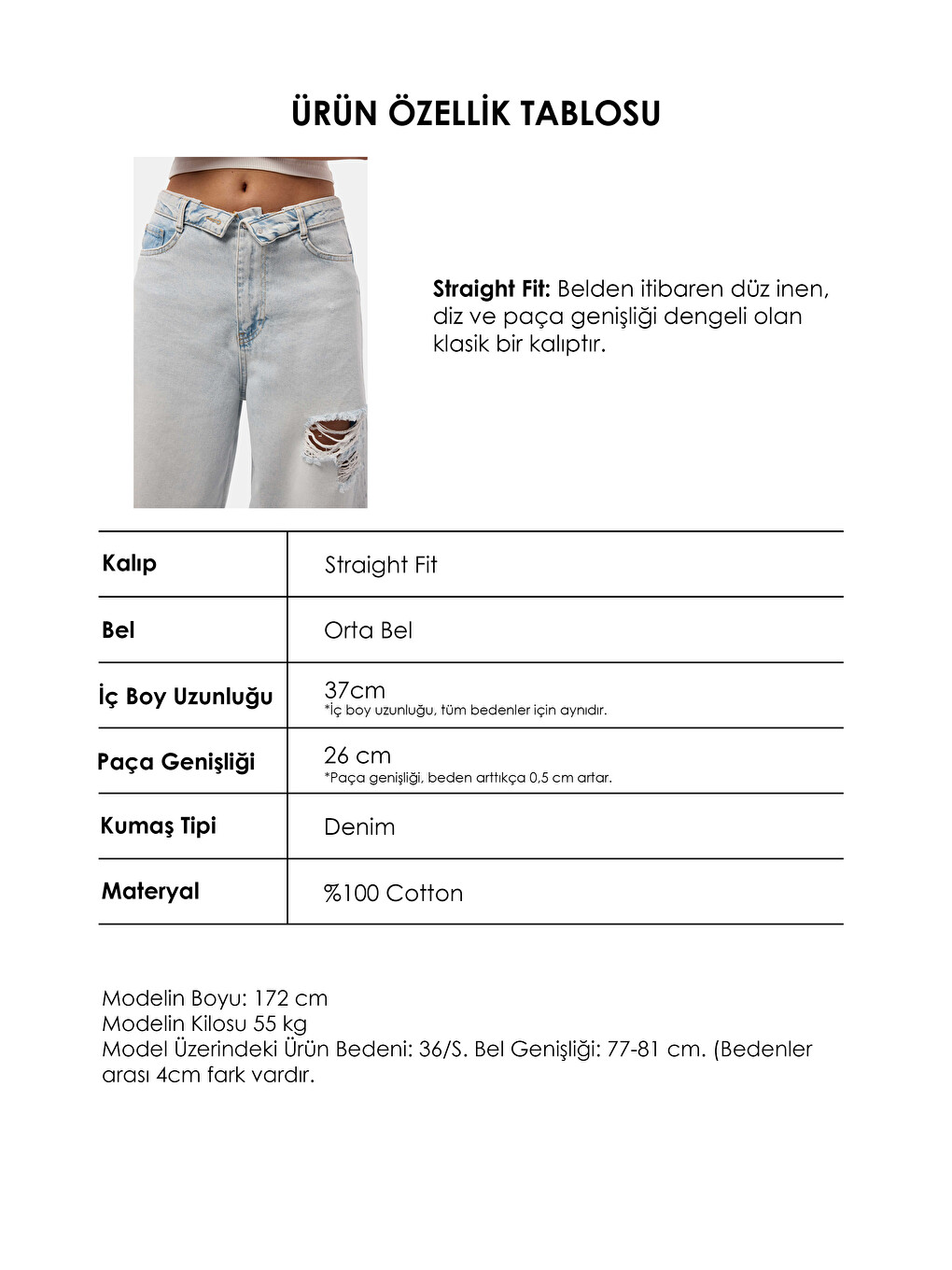 Mavi Kadın Ice 12s6-100 Straight Fit Kemer Detaylı Özel Tasarım Denim Jean-5