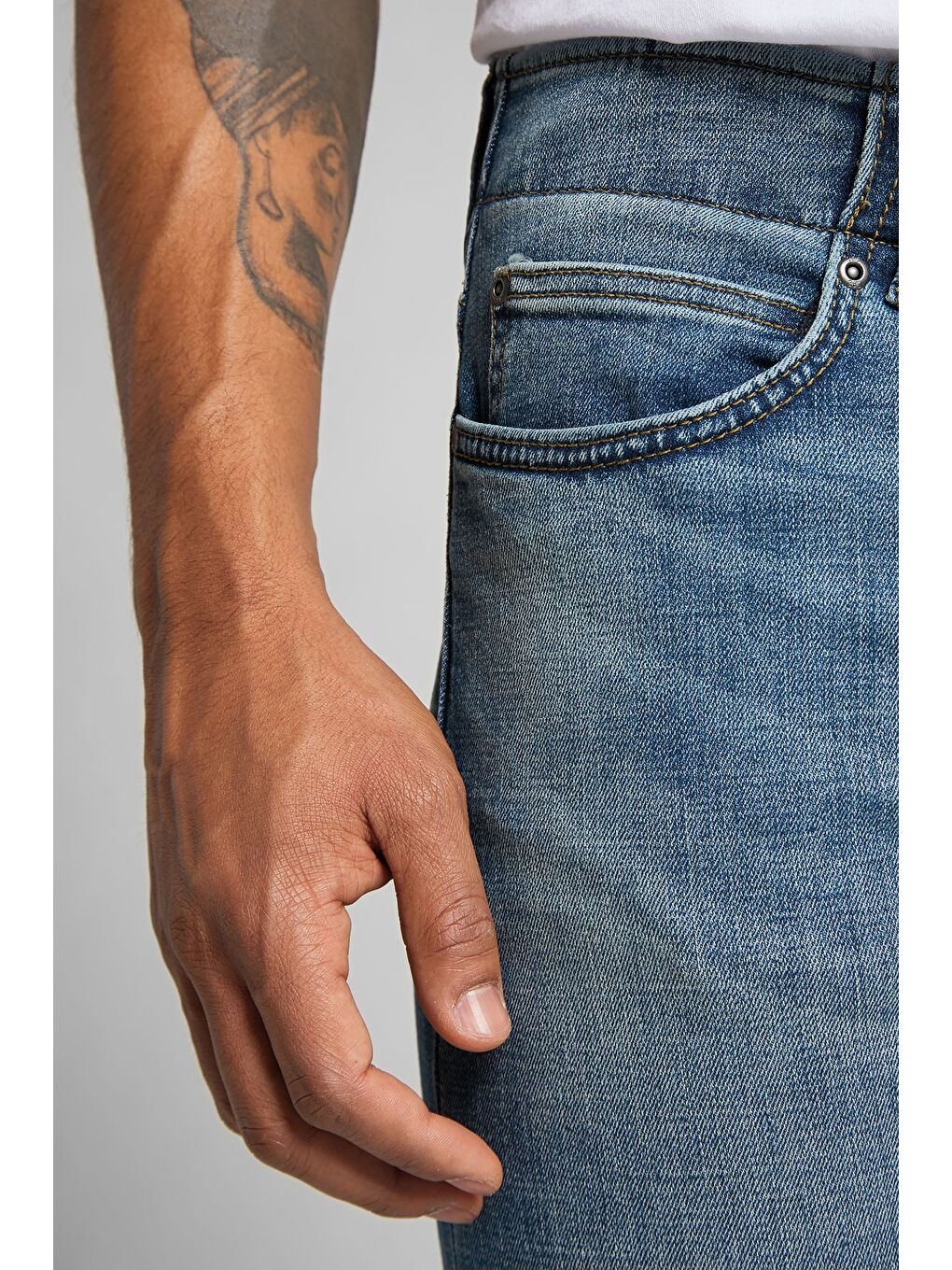 Yeşil Extreme Motion Slim Fit Dar Kesim Normal Bel Mavi Esnek Jean Pantolon-3