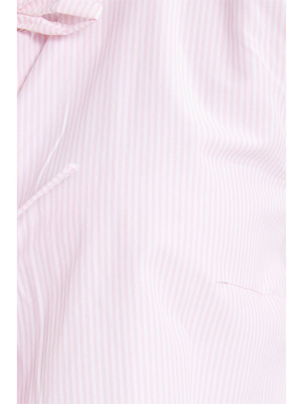 Kadın Slim Fit Dar Kesim Önden Bağlamalı Pamuklu Çizgili Pembe Bluz Gömlek-4