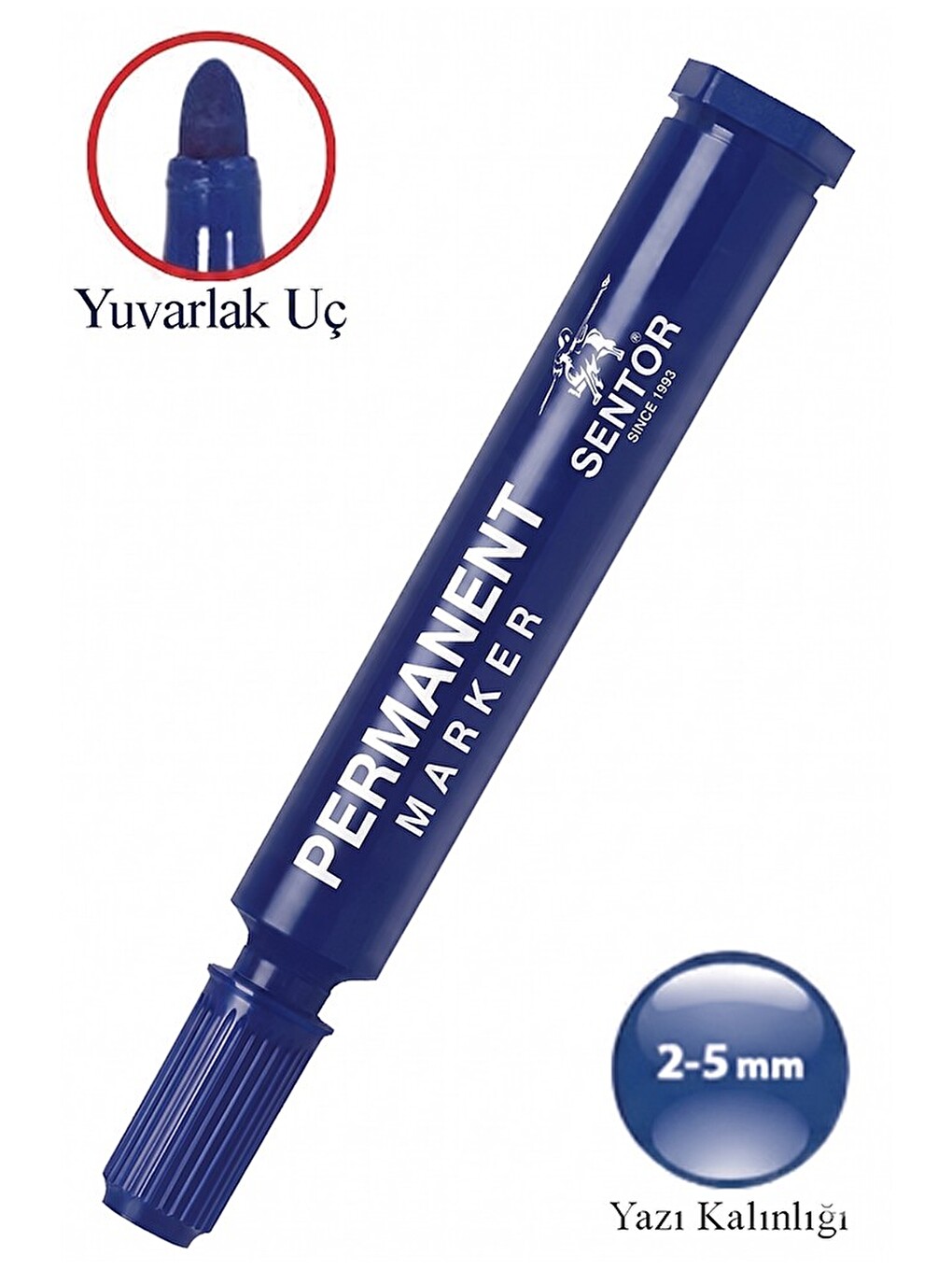 Permanent Markör Kalem Yuvarlak Uç 1 Adet Sentör Kalıcı Marker Kalem Tüm Koli Karton Çuval Cam Plast