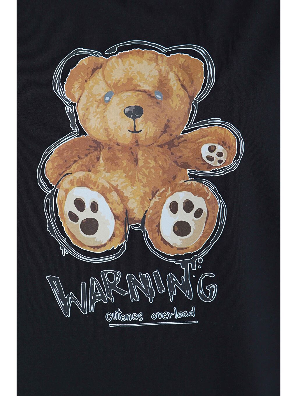 Baskılı Kısa Kollu T-Şhirt Siyah - 27350-2