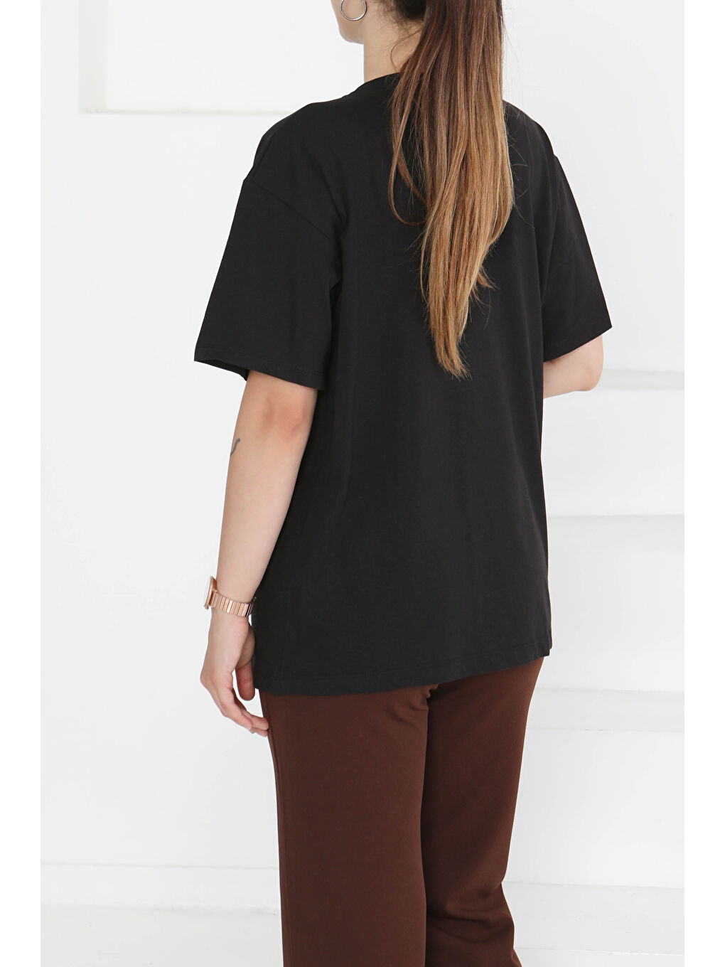 Baskılı Kısa Kollu T-Şhirt Siyah - 27350-3