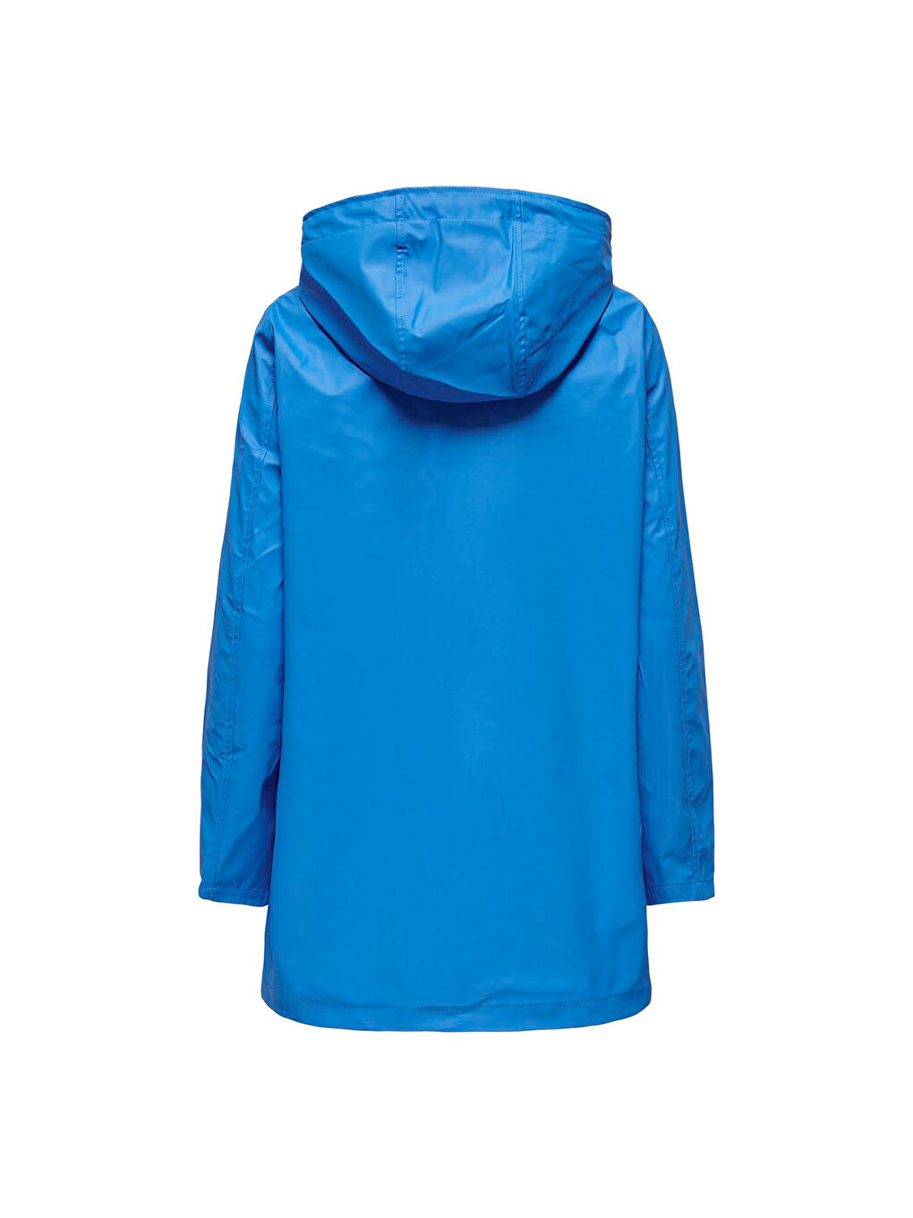 Only New Ellen Raincoat Kadın Mavi Kapüşonlu Mont - 4