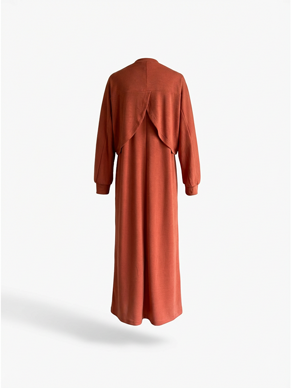 Kahverengi Kiremit-İki Parçalı Elbise-2