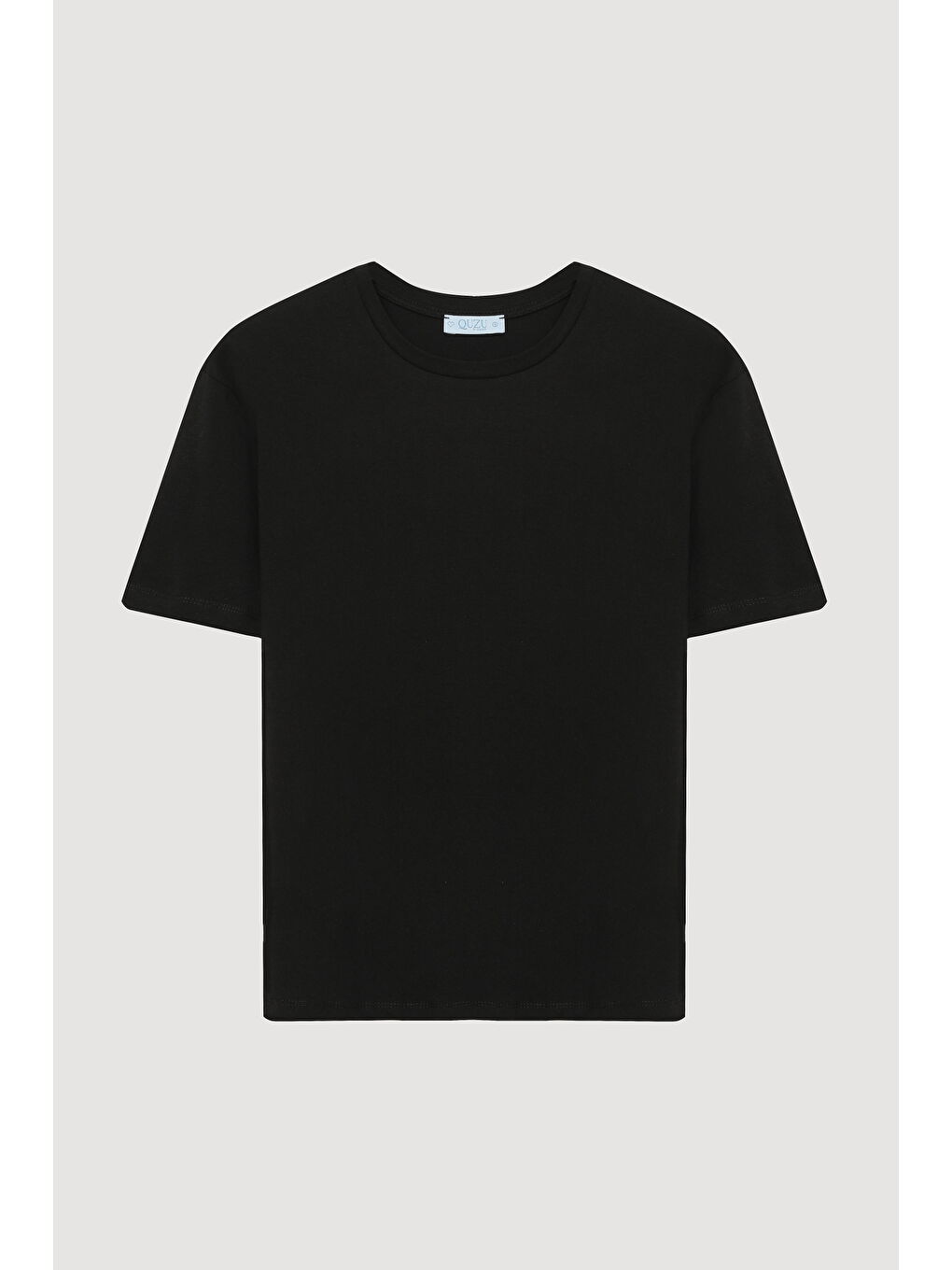 Bisiklet Yaka Oversize Basic Tişört Siyah