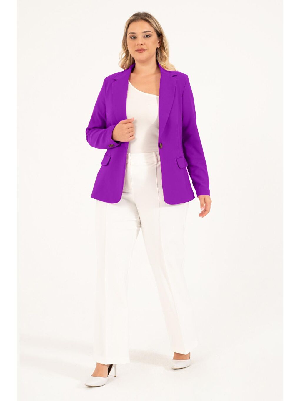 Mylinemoda Fuşya Astarlı Blazer Ceket - 2