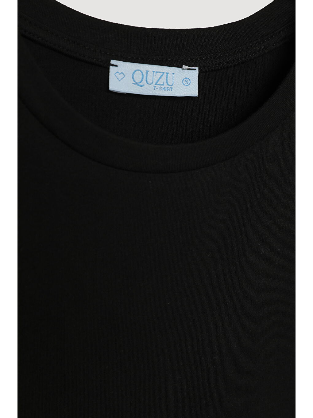 Bisiklet Yaka Oversize Basic Tişört Siyah-1