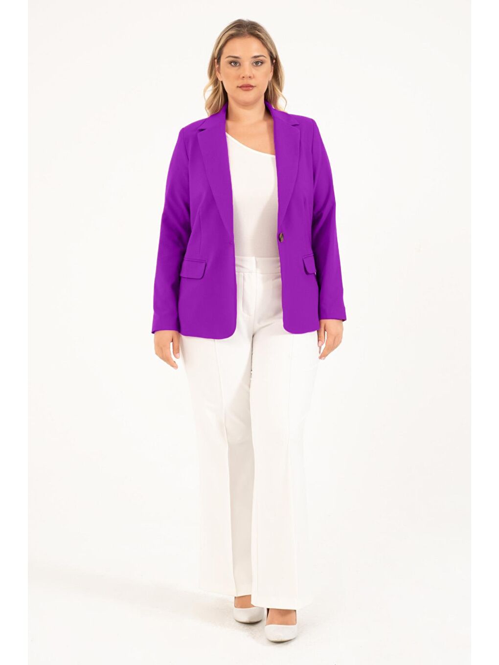 Mylinemoda Fuşya Astarlı Blazer Ceket - 3