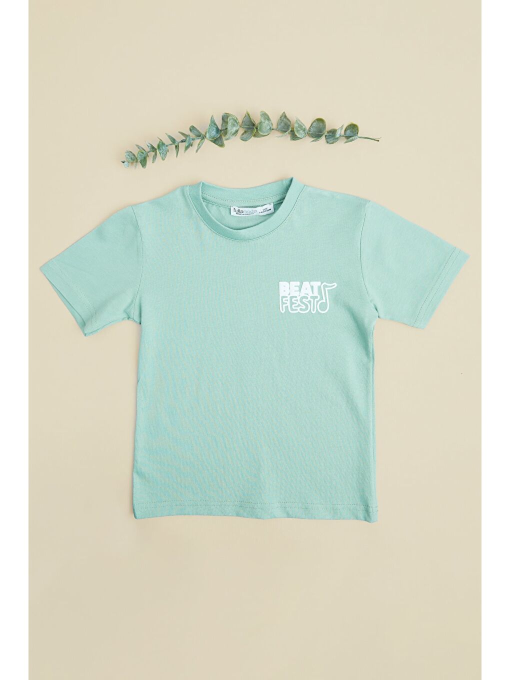 Yeşil Beat Fest Baskılı Erkek Çocuk Tişört