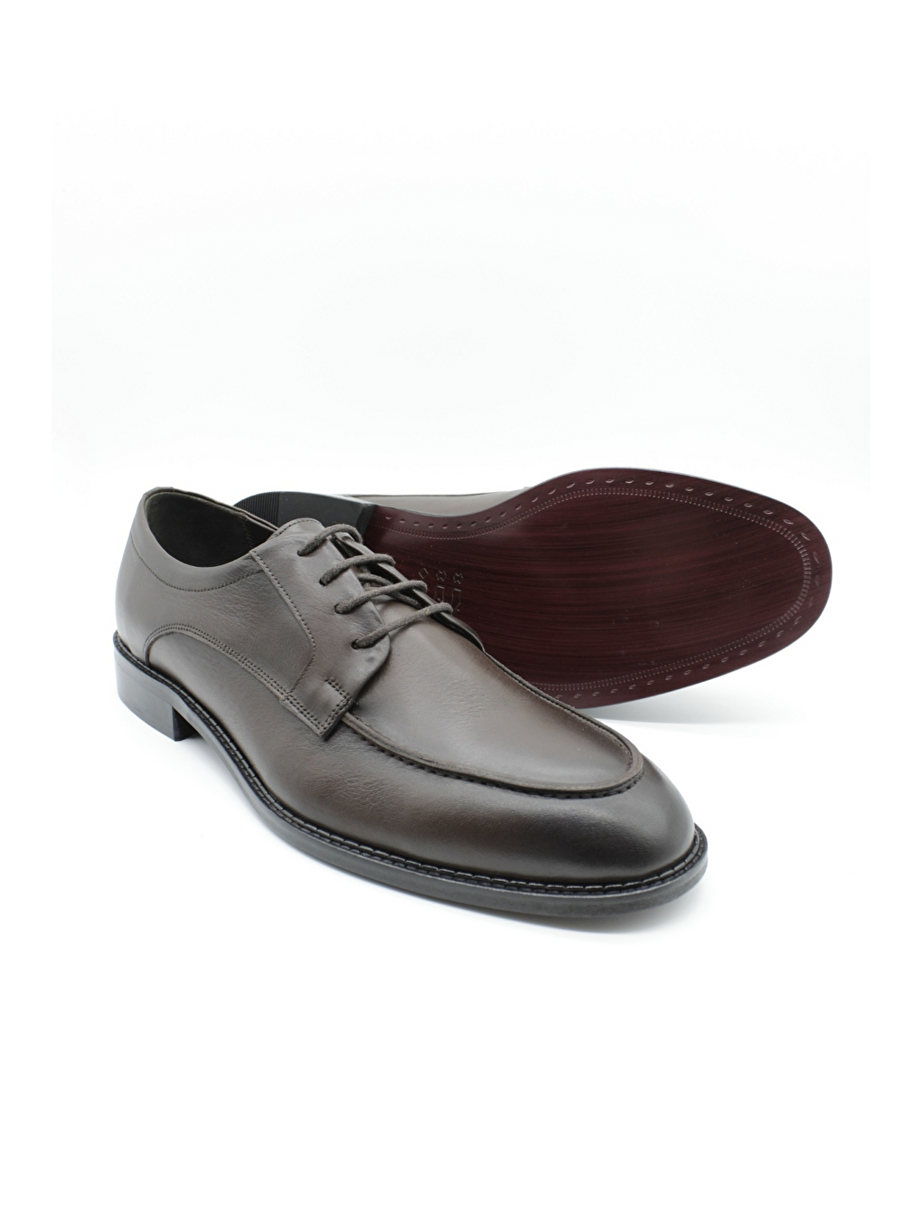 Kahverengi Hakiki Deri Cls Bağcıklı Tokasız Ayakkabı 1033255151-2