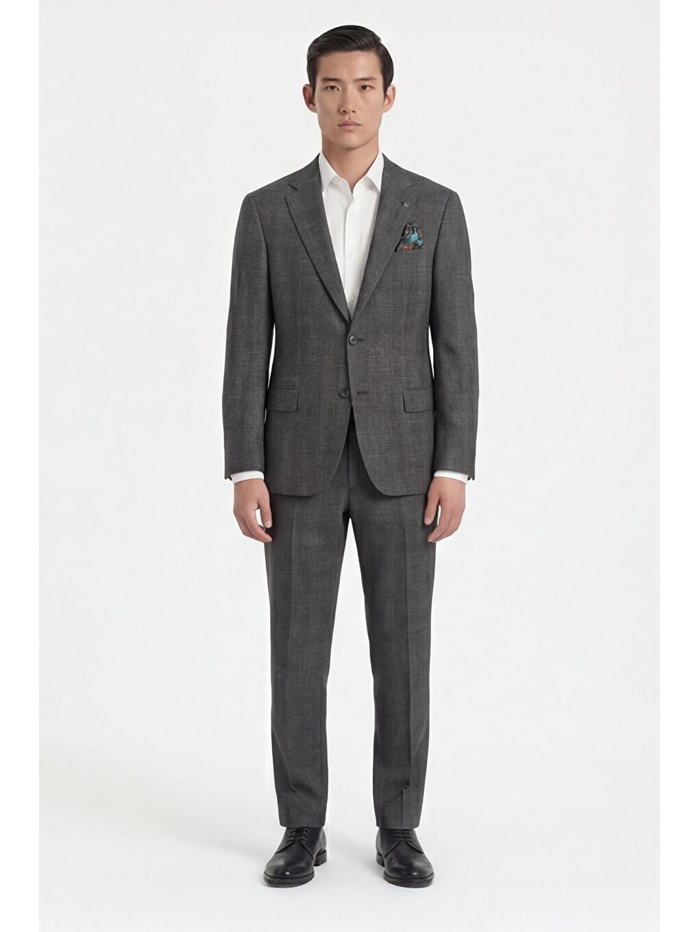 Erkek 4 Drop Klasik Siyah Tam Astarlı Takım Elbise-1