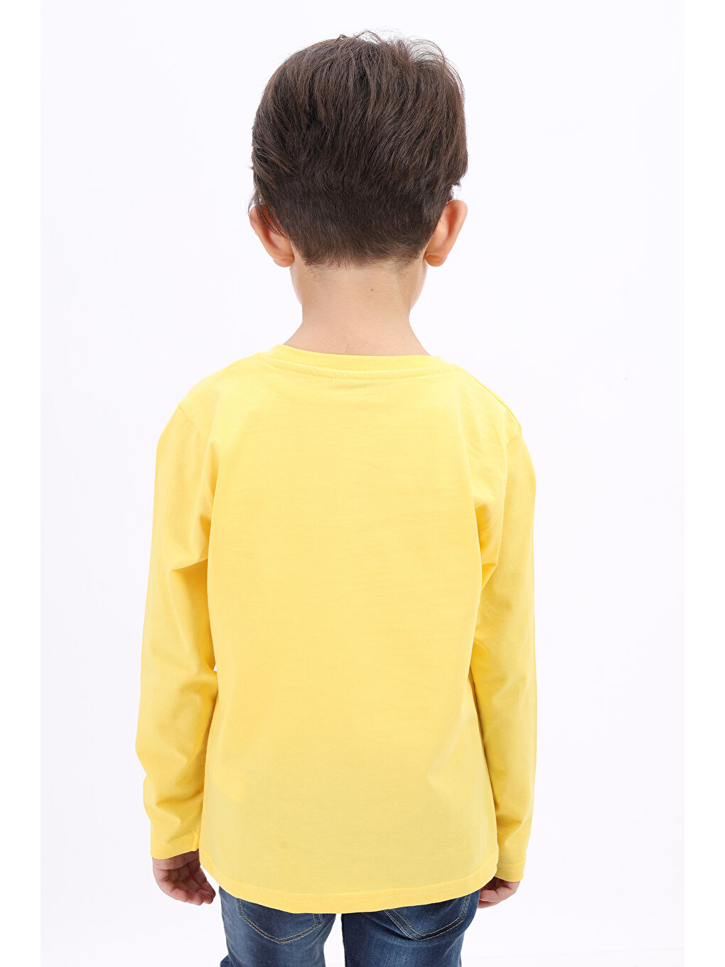Sarı Erkek Çocuk Baskılı Tişört-2