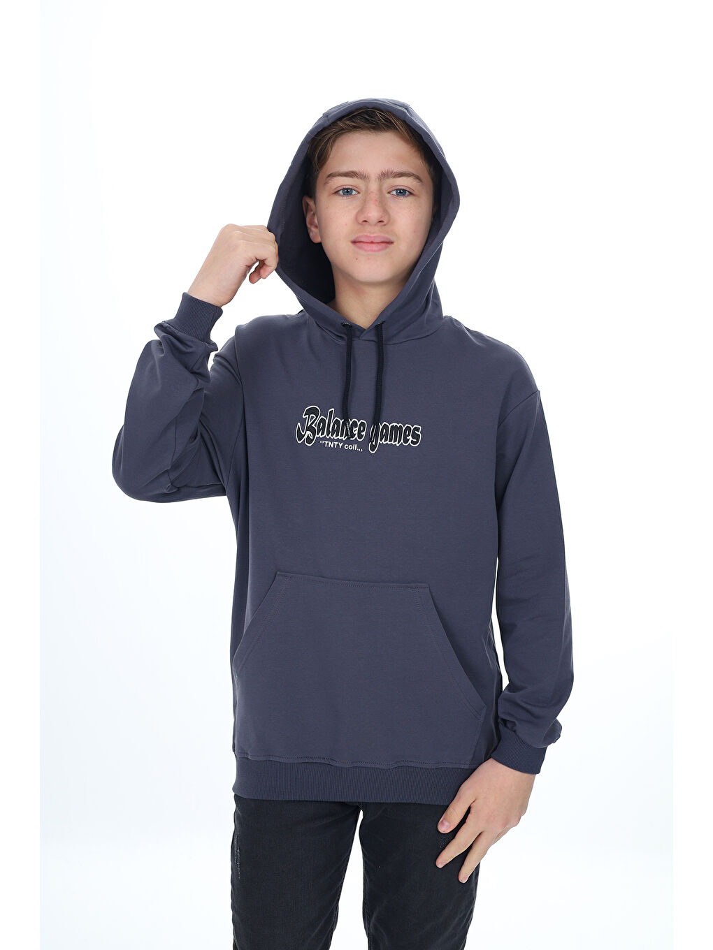 Antrasit Erkek Çocuk Baskılı Sweatshirt