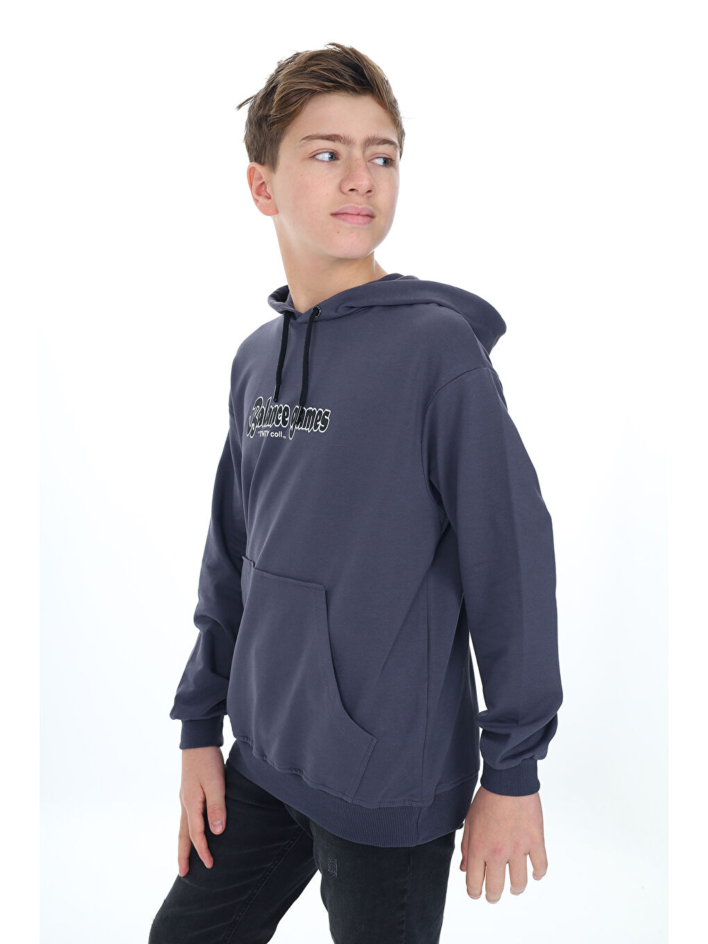 Antrasit Erkek Çocuk Baskılı Sweatshirt-3