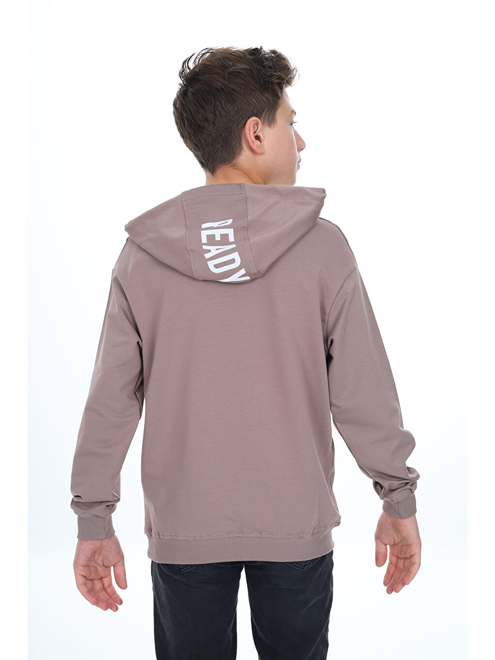 Kahverengi Erkek Çocuk Baskılı Sweatshirt-4