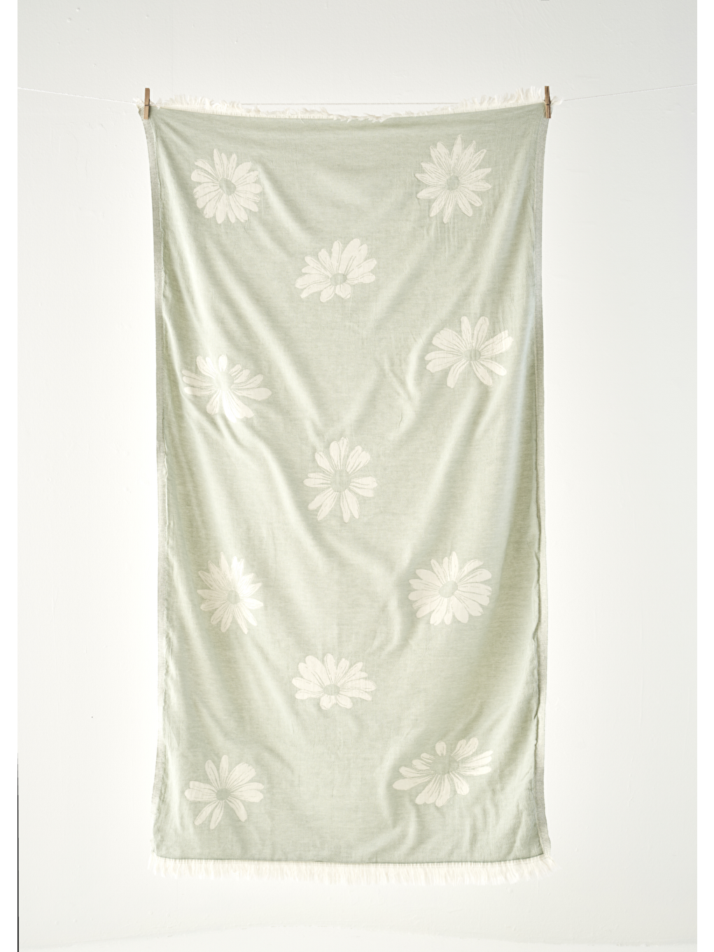 Daisy Pamuklu Peştamal Yeşil (90x160 cm)-1