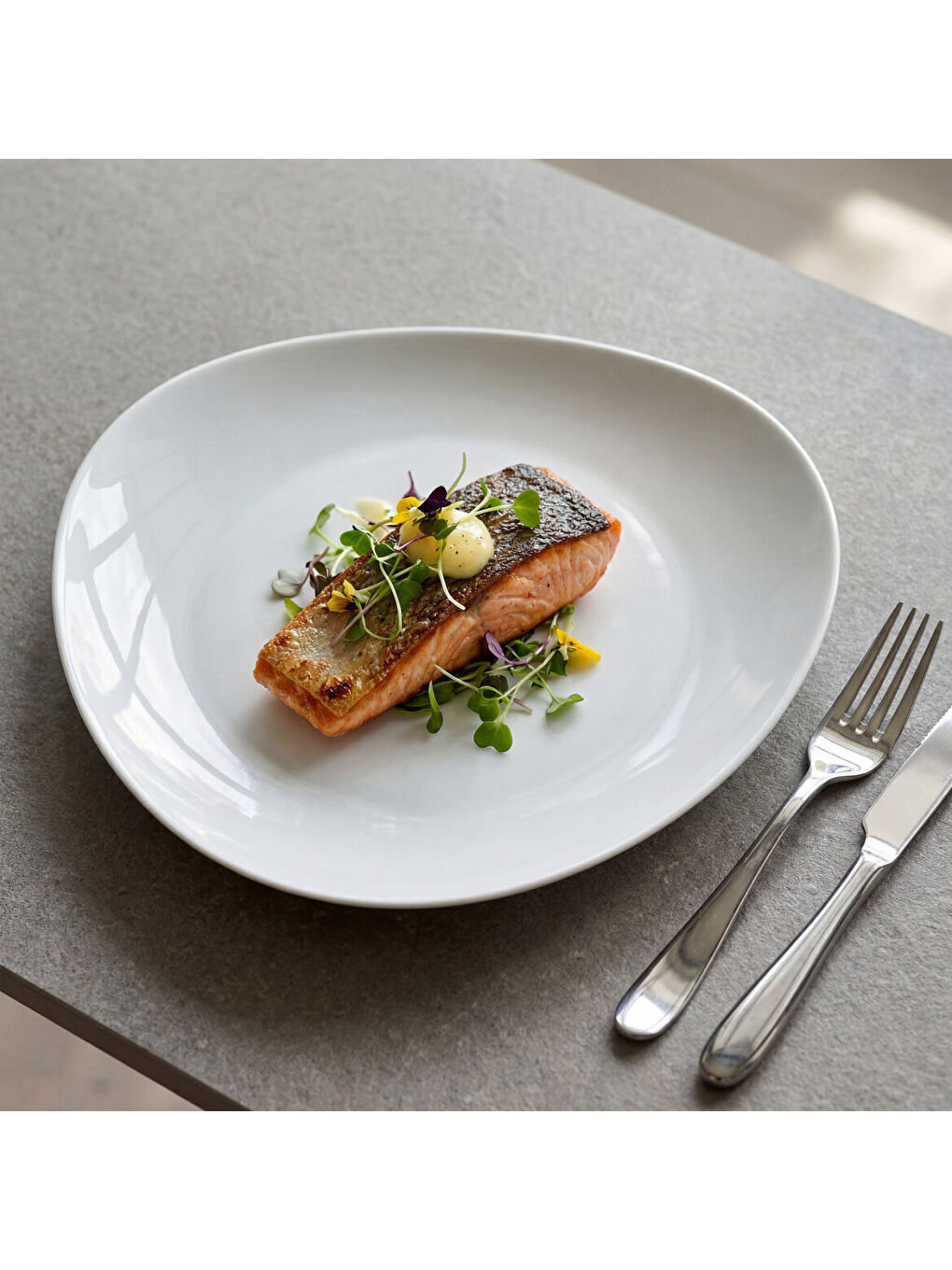 Ekru Pera 27 cm Servis Tabağı-3