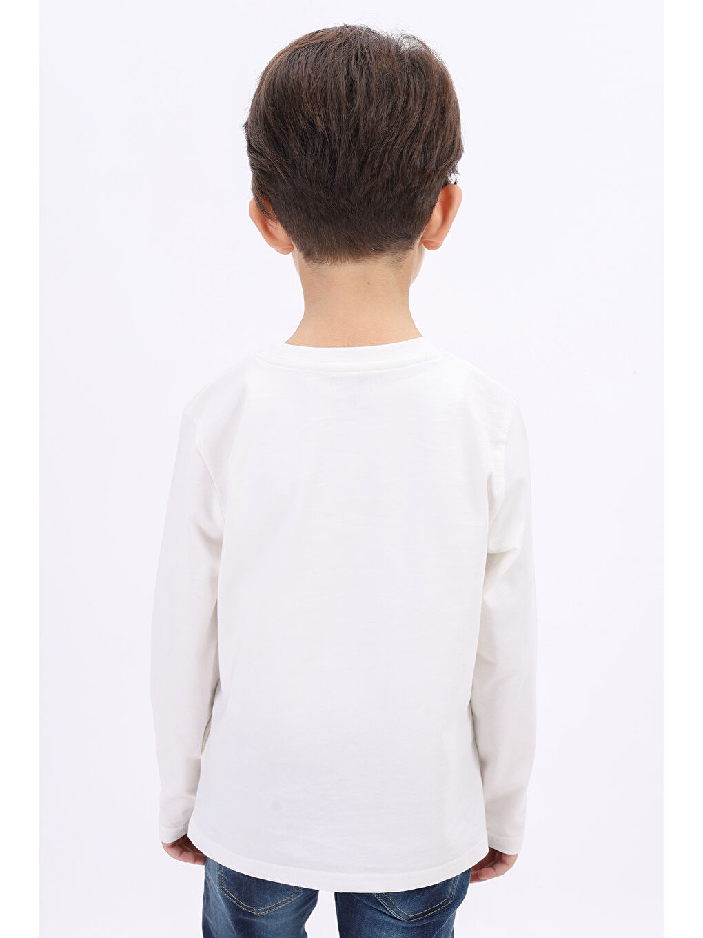 Ekru Erkek Çocuk Baskılı Tişört-2