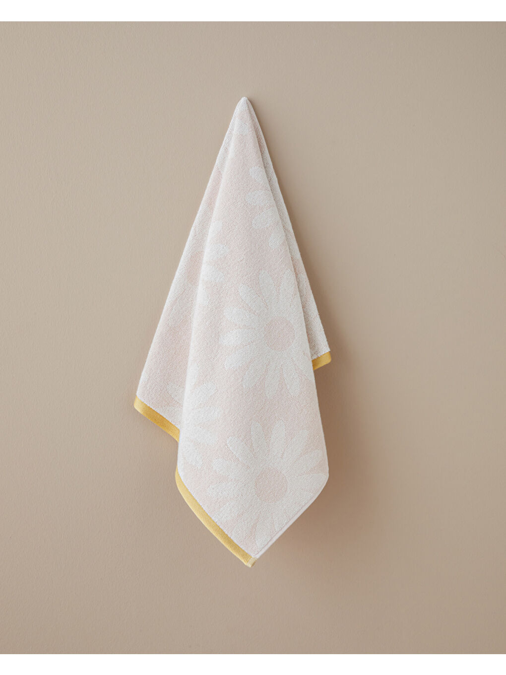 Pembe Morning Daisy Pamuk Yüz Havlusu 50x80 cm Pudra