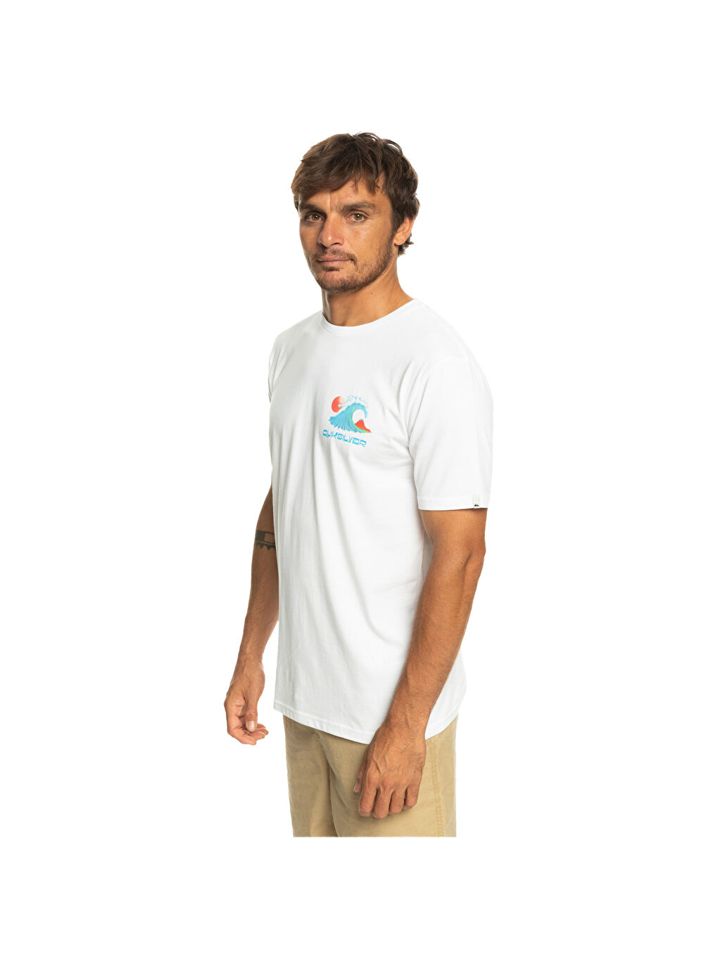 Beyaz Oceanbed Erkek Renkli Tişört-1