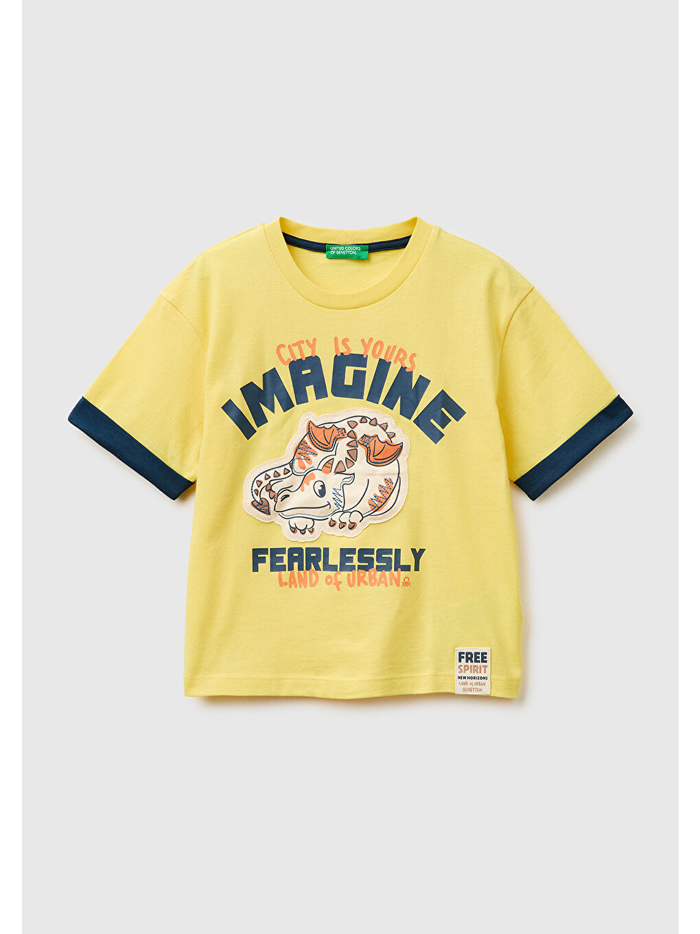 Karışık Erkek Çocuk Etek Ucu Etiketli Baskılı Bisiklet Yaka T-Shirt