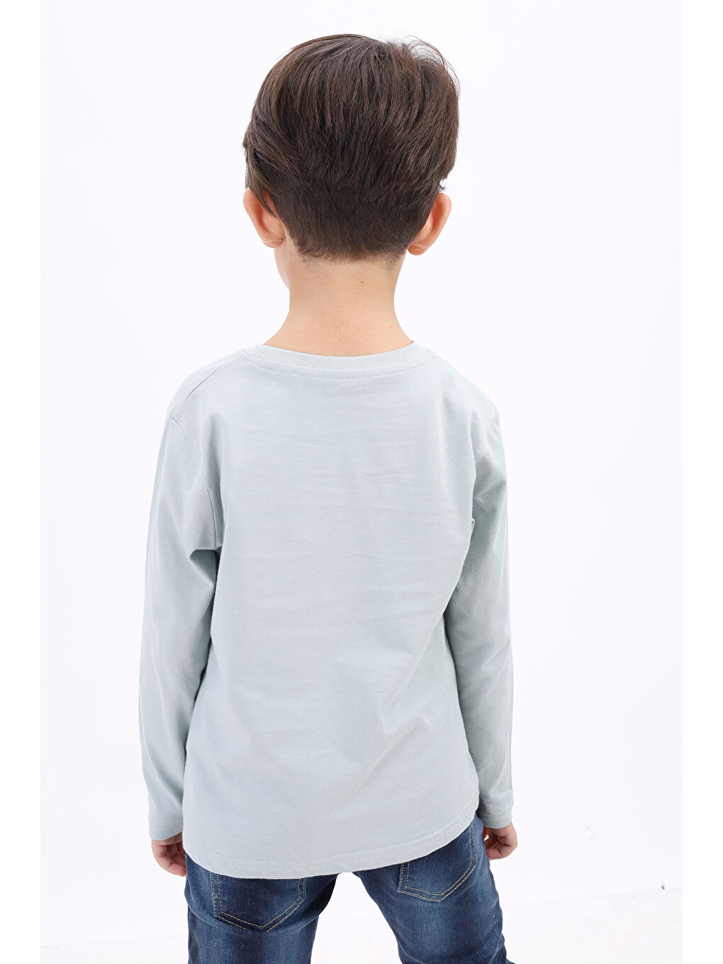Gri Erkek Çocuk Baskılı Tişört-2