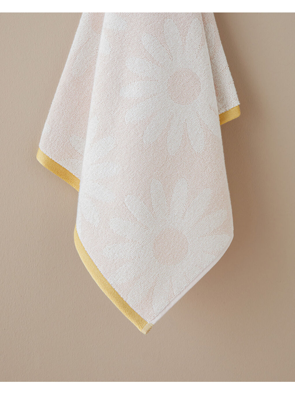 Pembe Morning Daisy Pamuk Yüz Havlusu 50x80 cm Pudra-1