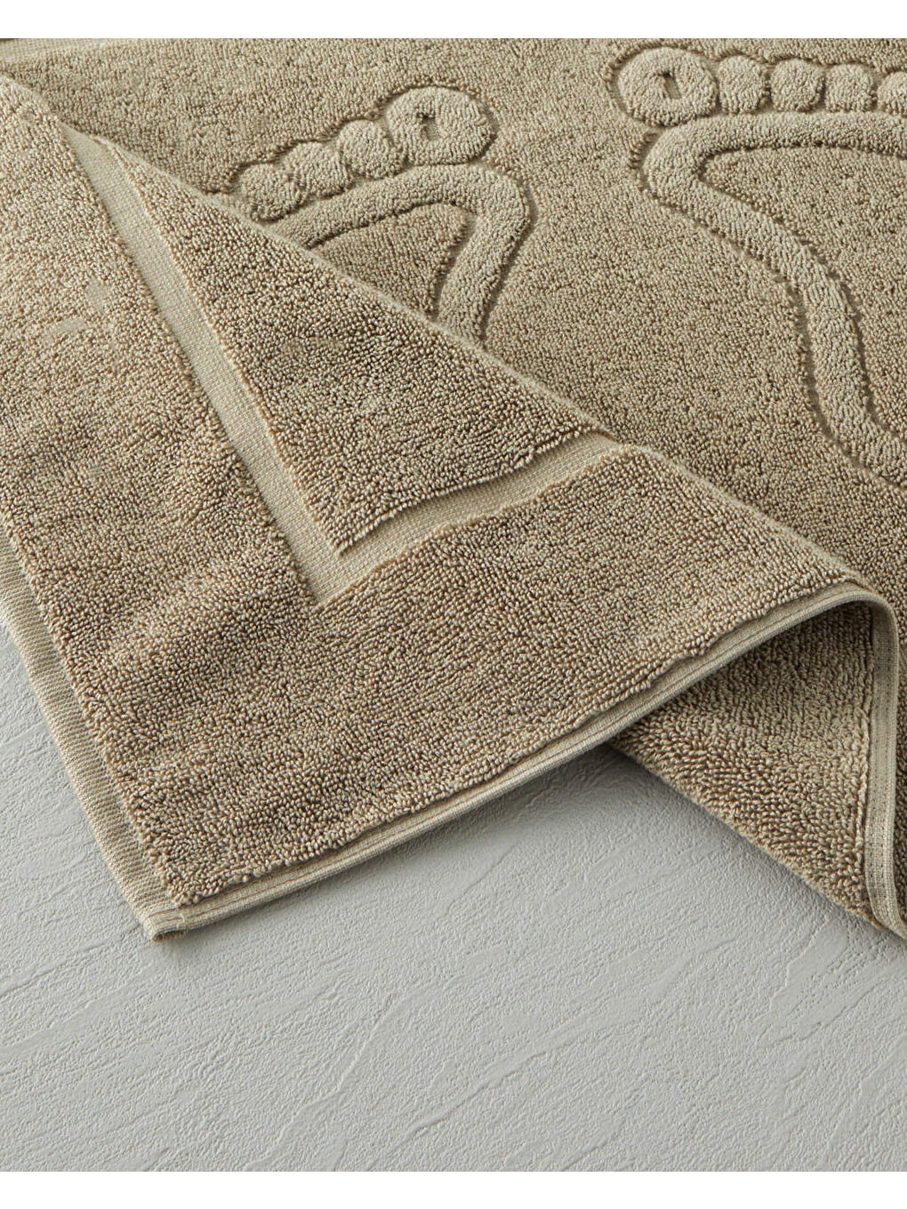 Soft Step Pamuk Ayak Havlusu 50x70 cm Bej-1