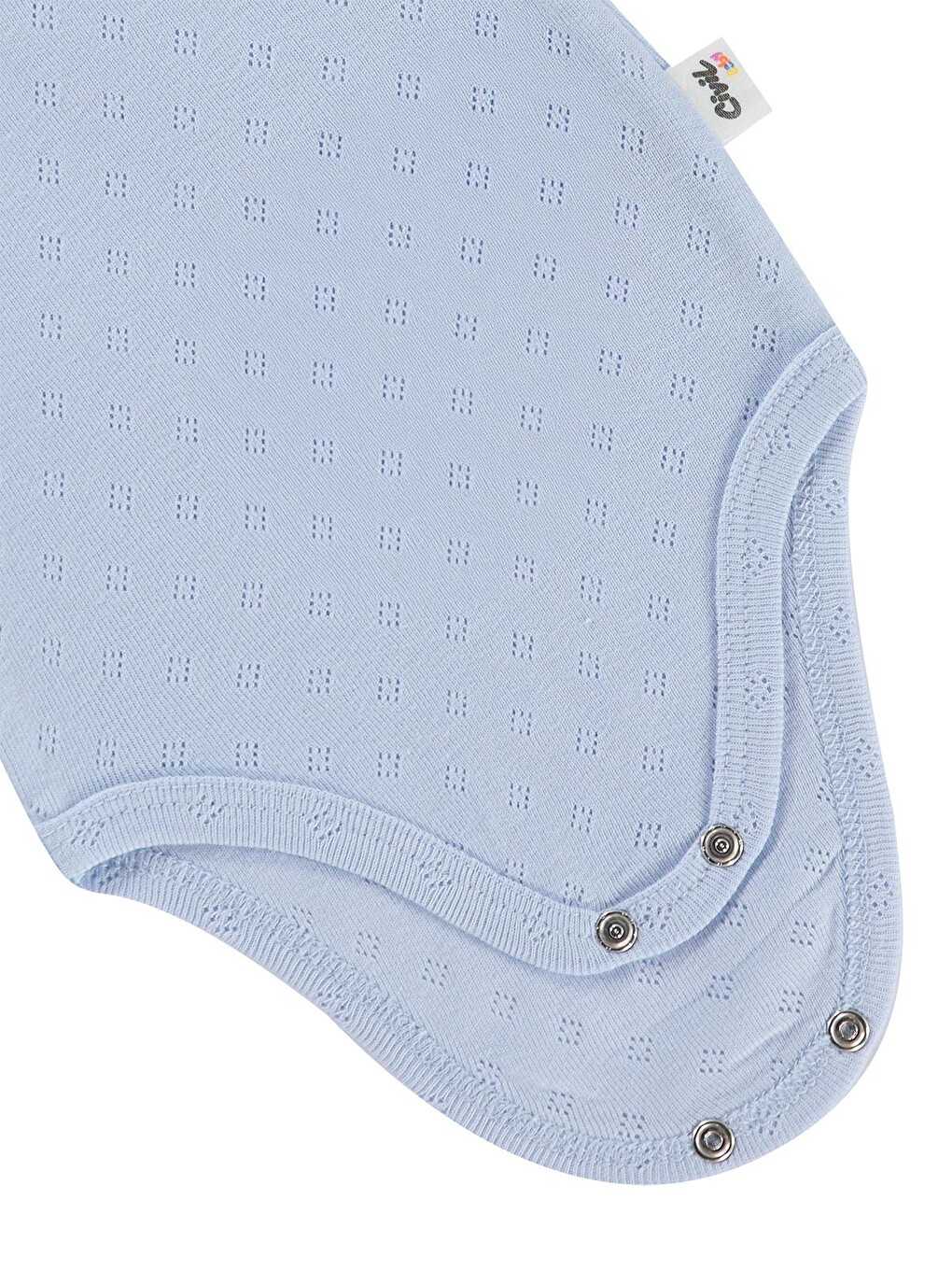 Baby Jakarlı 3-36 Ay Çıtçıtlı Badi - Mavi-1