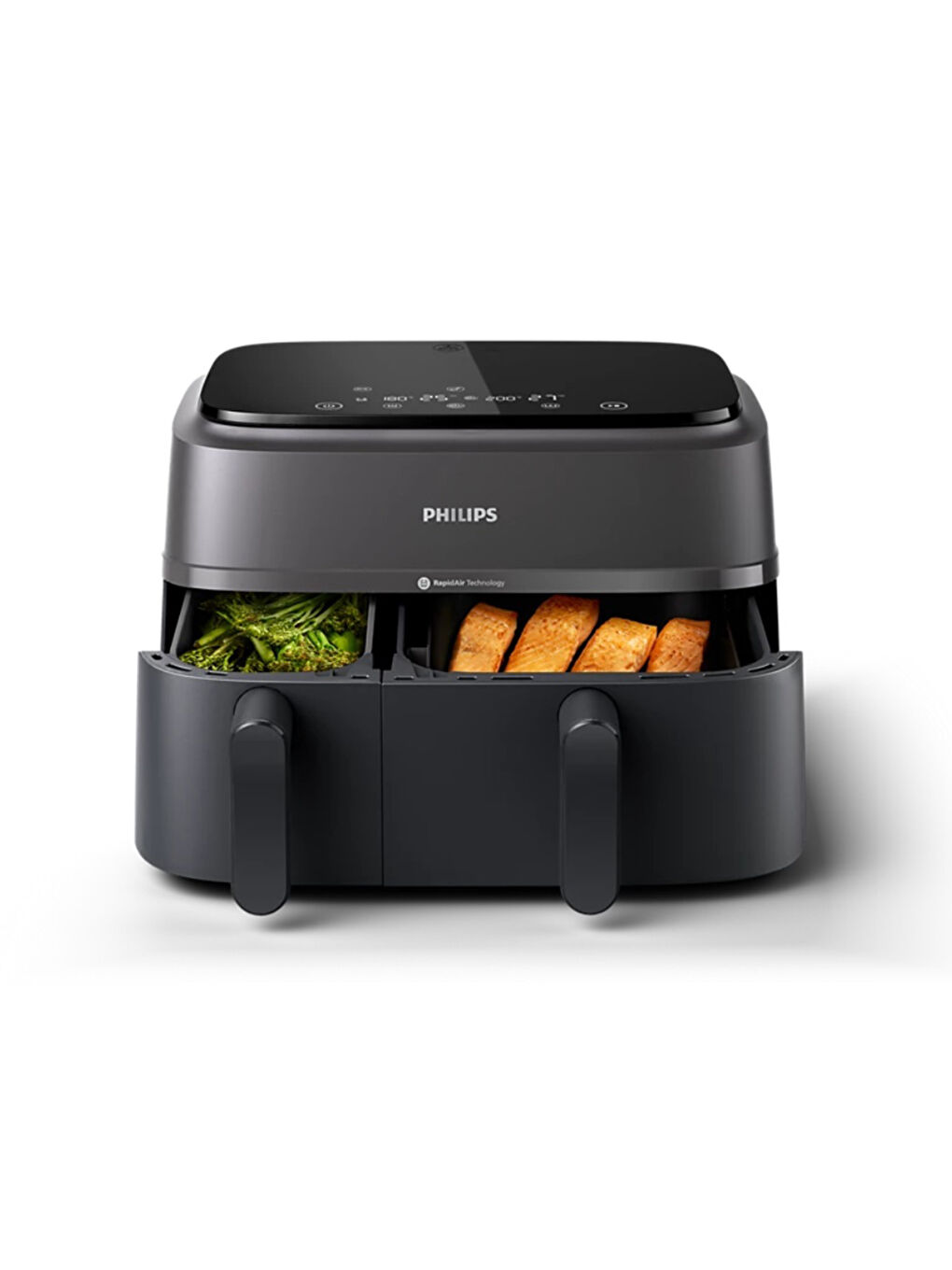 3000 Serisi Çift Hazneli Airfryer NA350/00 9 lt Yağsız Fritöz-3