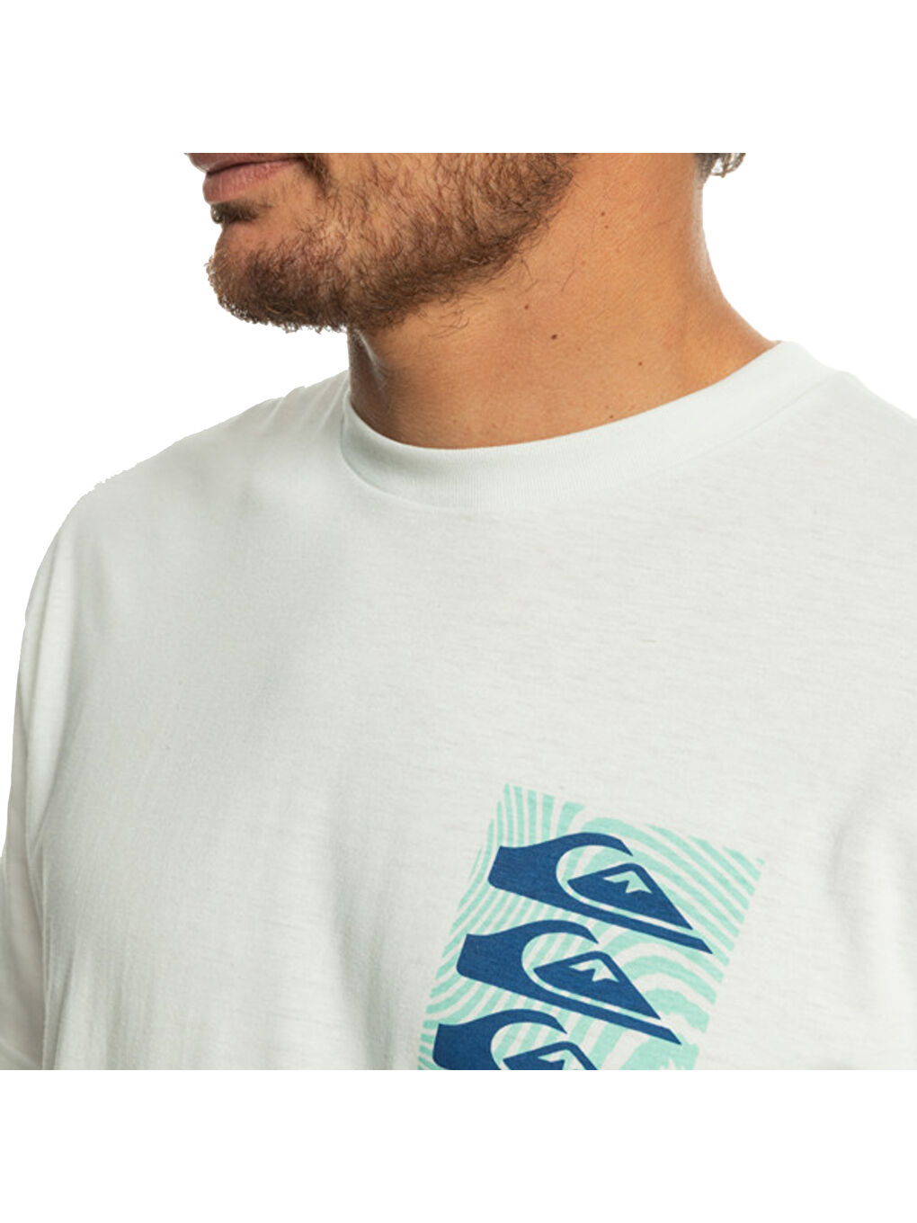 Warped Patterns Erkek Beyaz Tişört-4