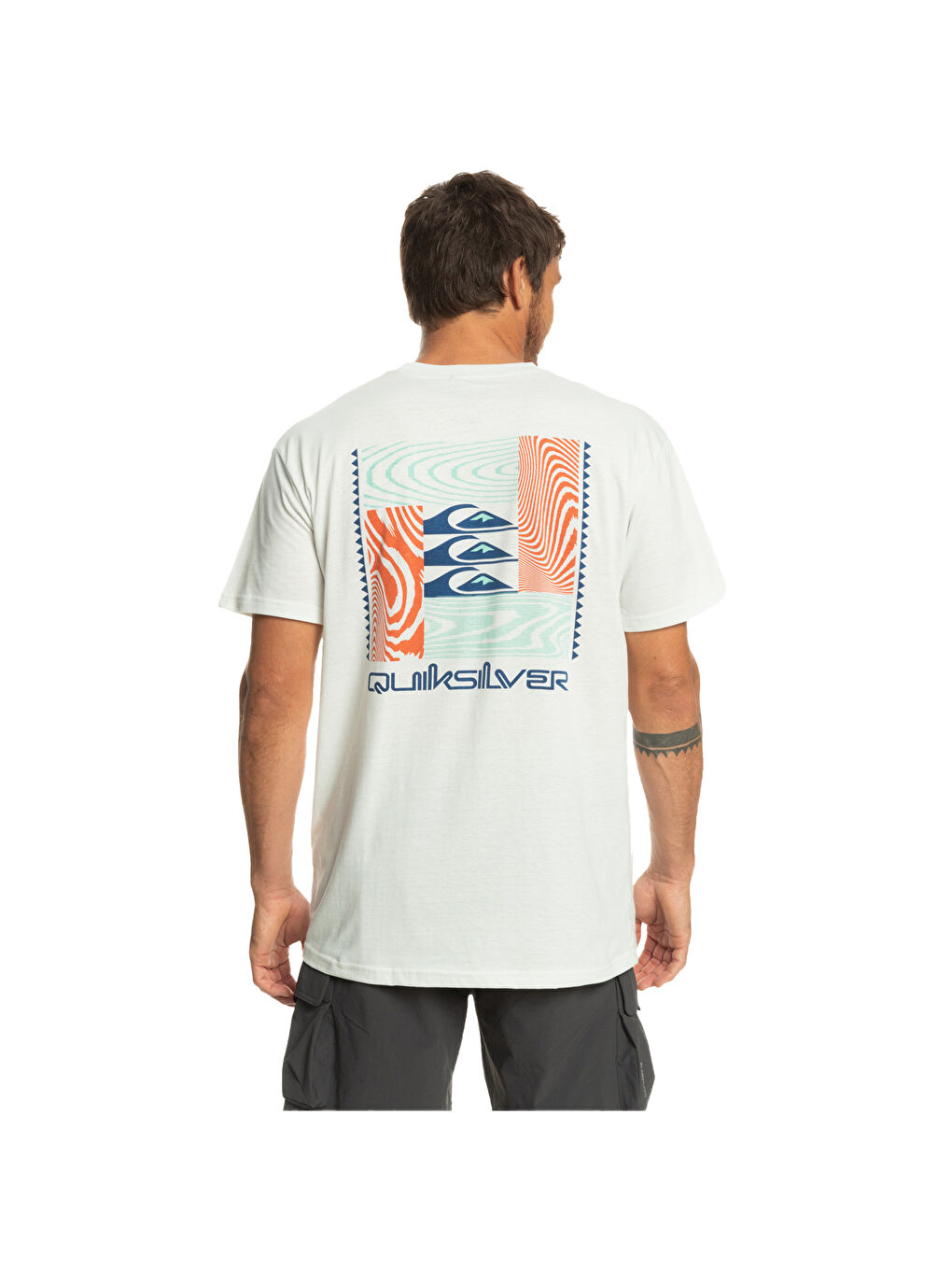 Warped Patterns Erkek Beyaz Tişört-6