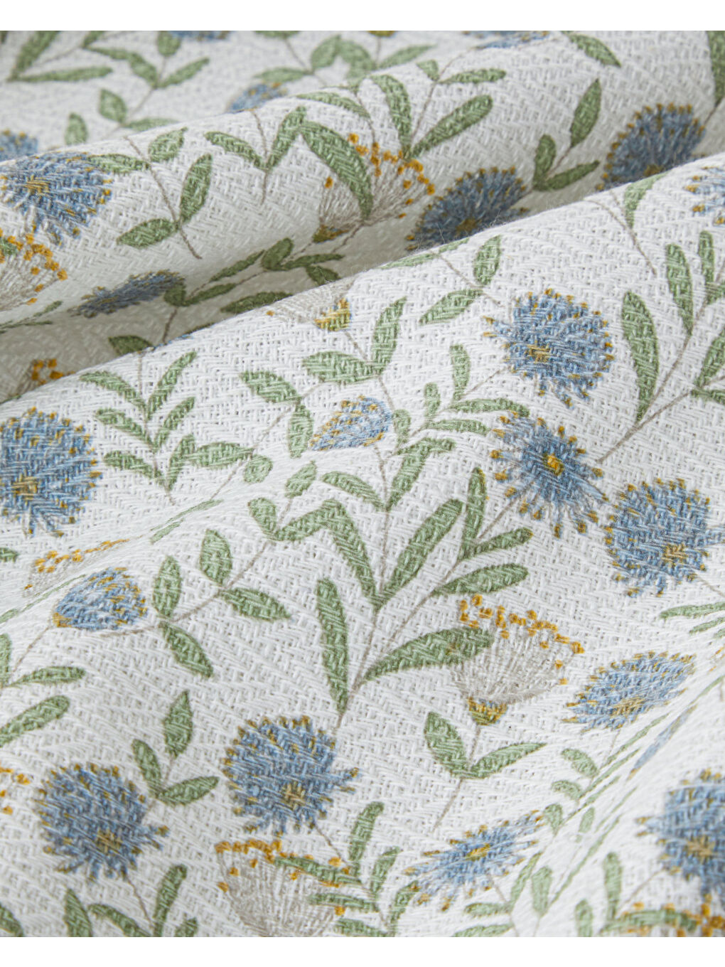 Botanica Baskılı Pamuklu Tek Kişilik Pike 150x220 cm Mavi-3