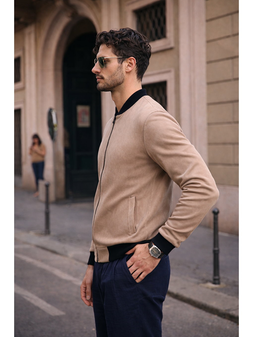 Kahverengi Erkek Relax Fit Kahve Süet Nubuk Ceket-1