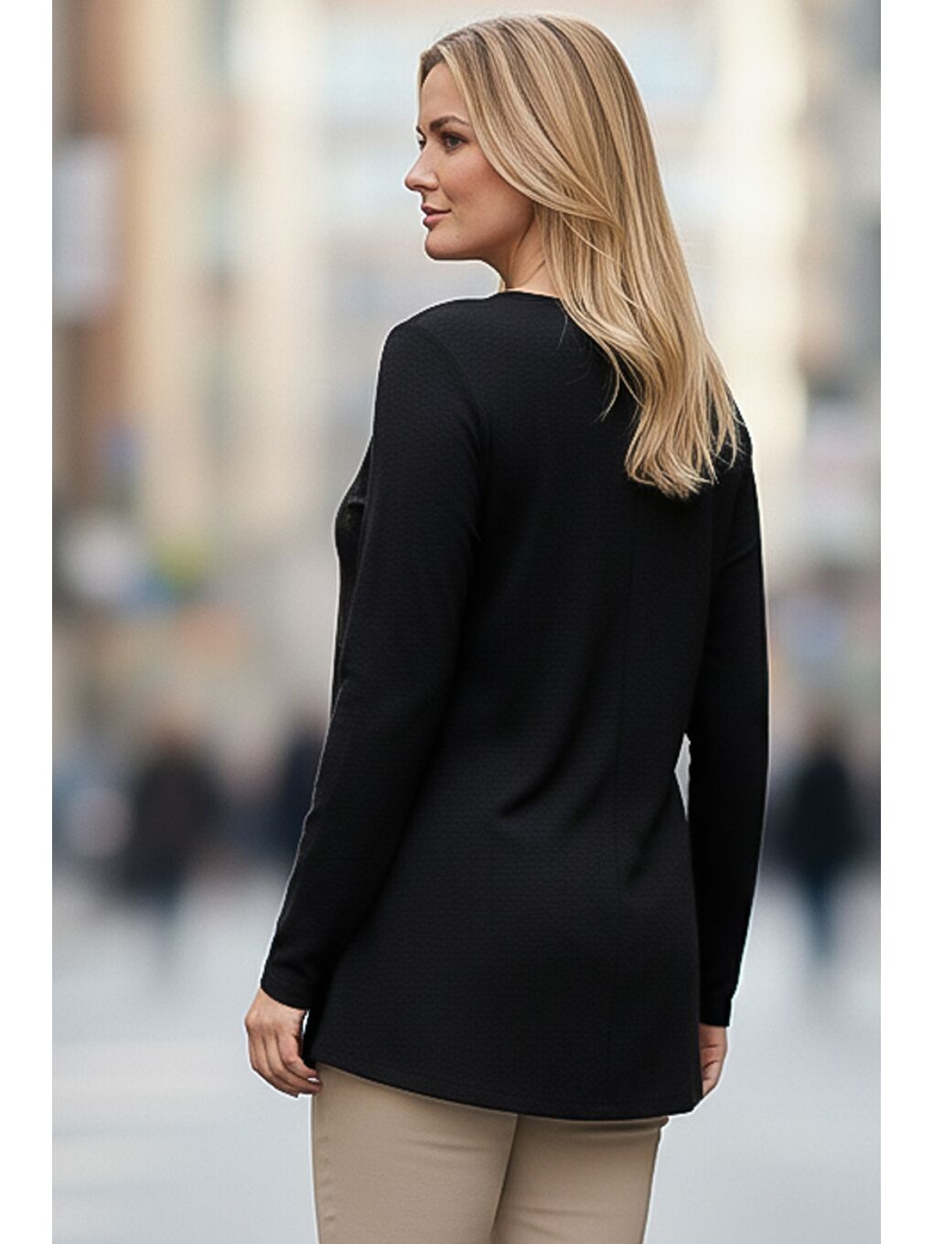 İtalyan Siyah Havuz Yaka Uzun Kol Çiçekli Varak Baskılı Casual Oversize Triko Bluz 75 75-2