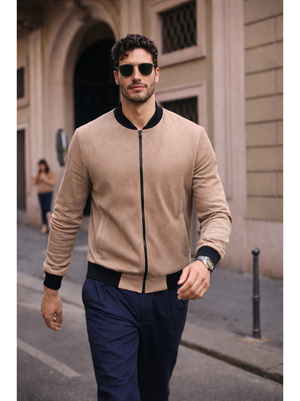 Kahverengi Erkek Relax Fit Kahve Süet Nubuk Ceket-3