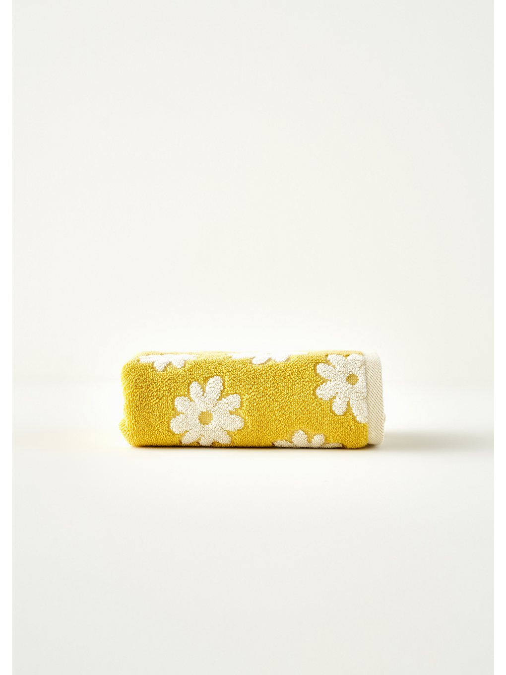 Daisy Jakarlı Yüz Havlusu Sarı (50x90 cm)-2